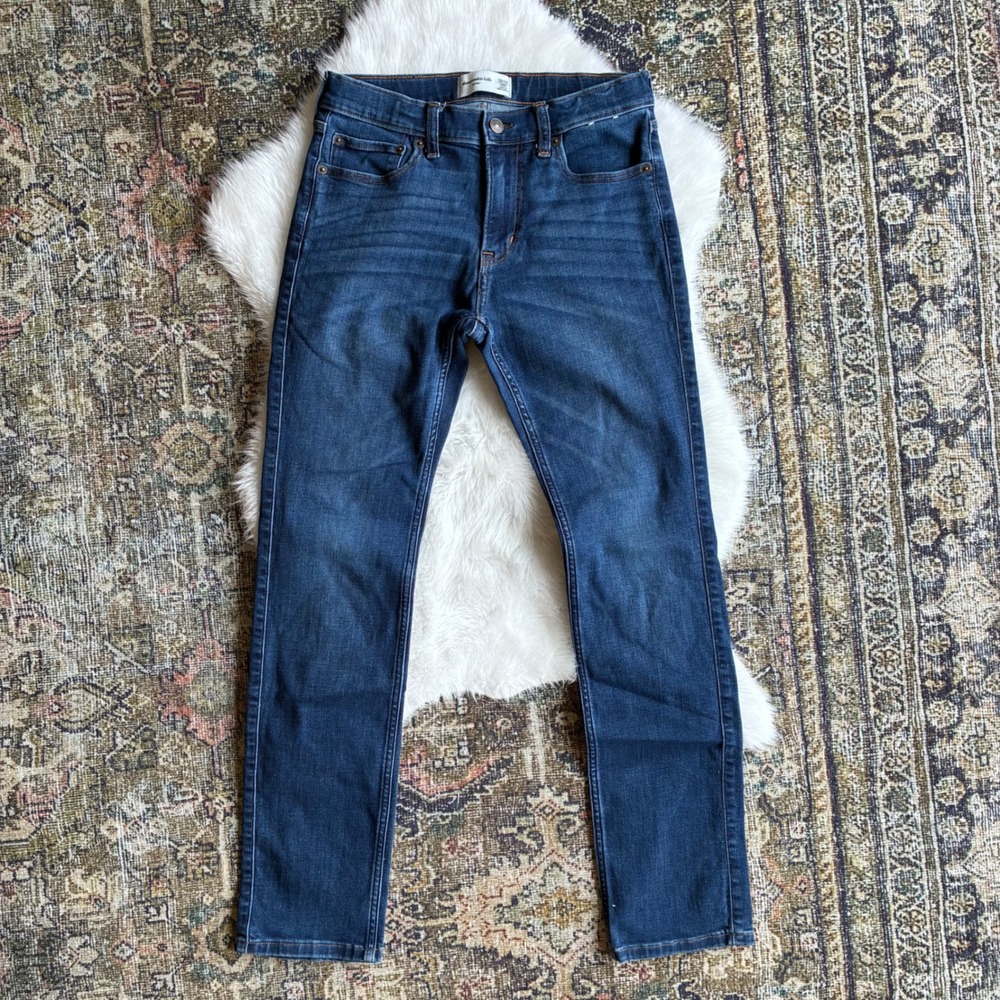 Abercrombie Kids Girls Skinny Jeans Dark Wash Denim 13/14 Long